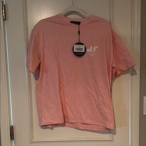 White Fox Pink Graphic Tee- Size XS/S. NWT!